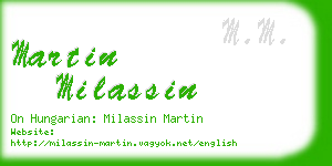 martin milassin business card